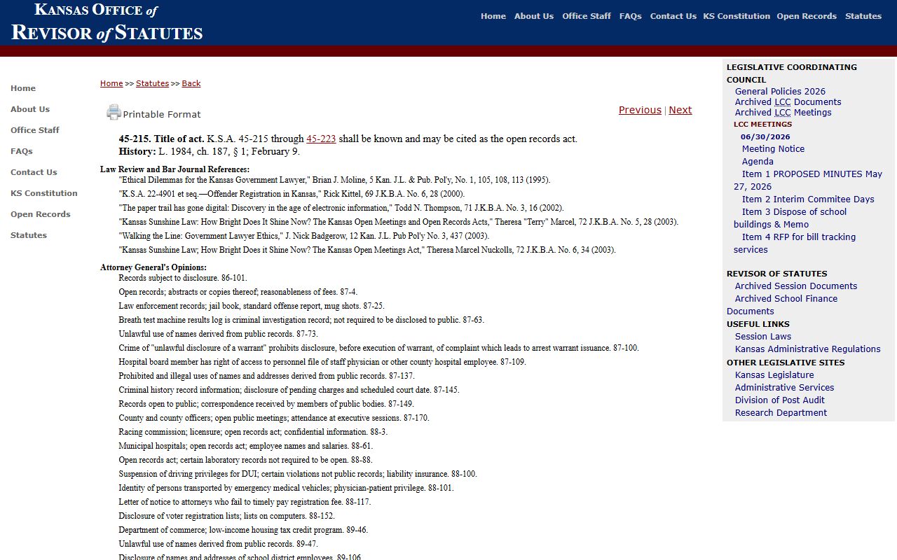 Norton County court records Kansas public access policy
