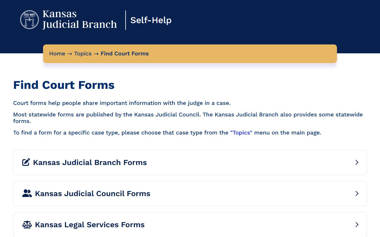 Norton County District Court Kansas Self-Help court forms