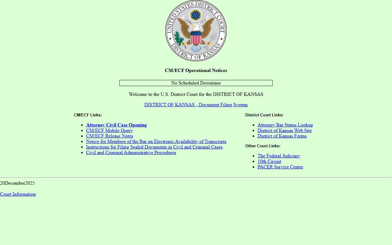 Norton County probate records federal CM ECF distinction