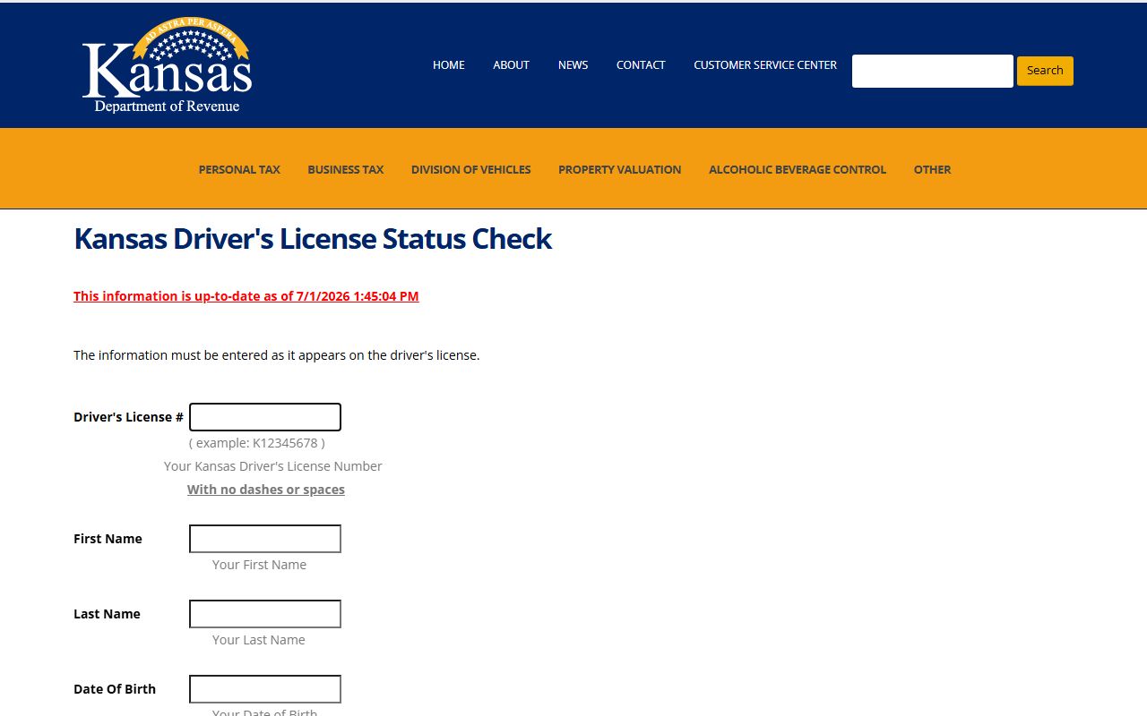 Norton County warrant records Kansas driver's license status check