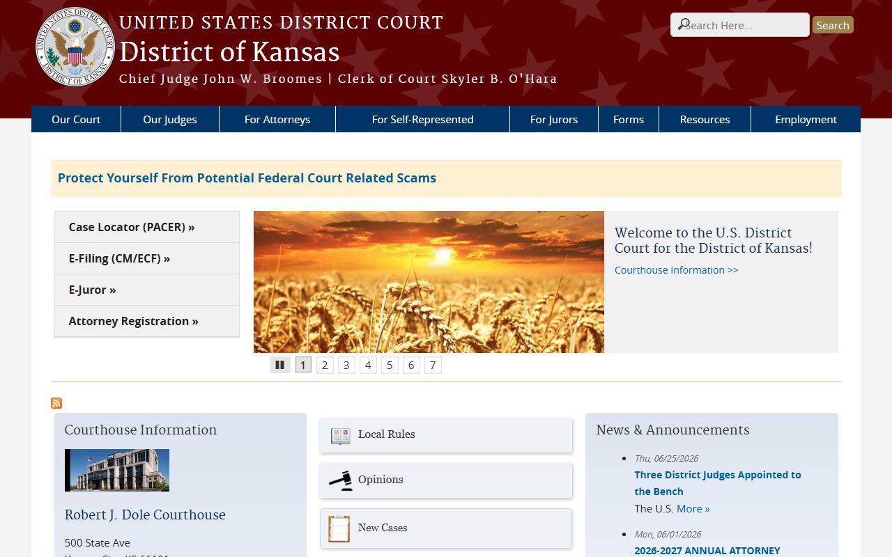 Norton County warrant records U.S. District Court for Kansas